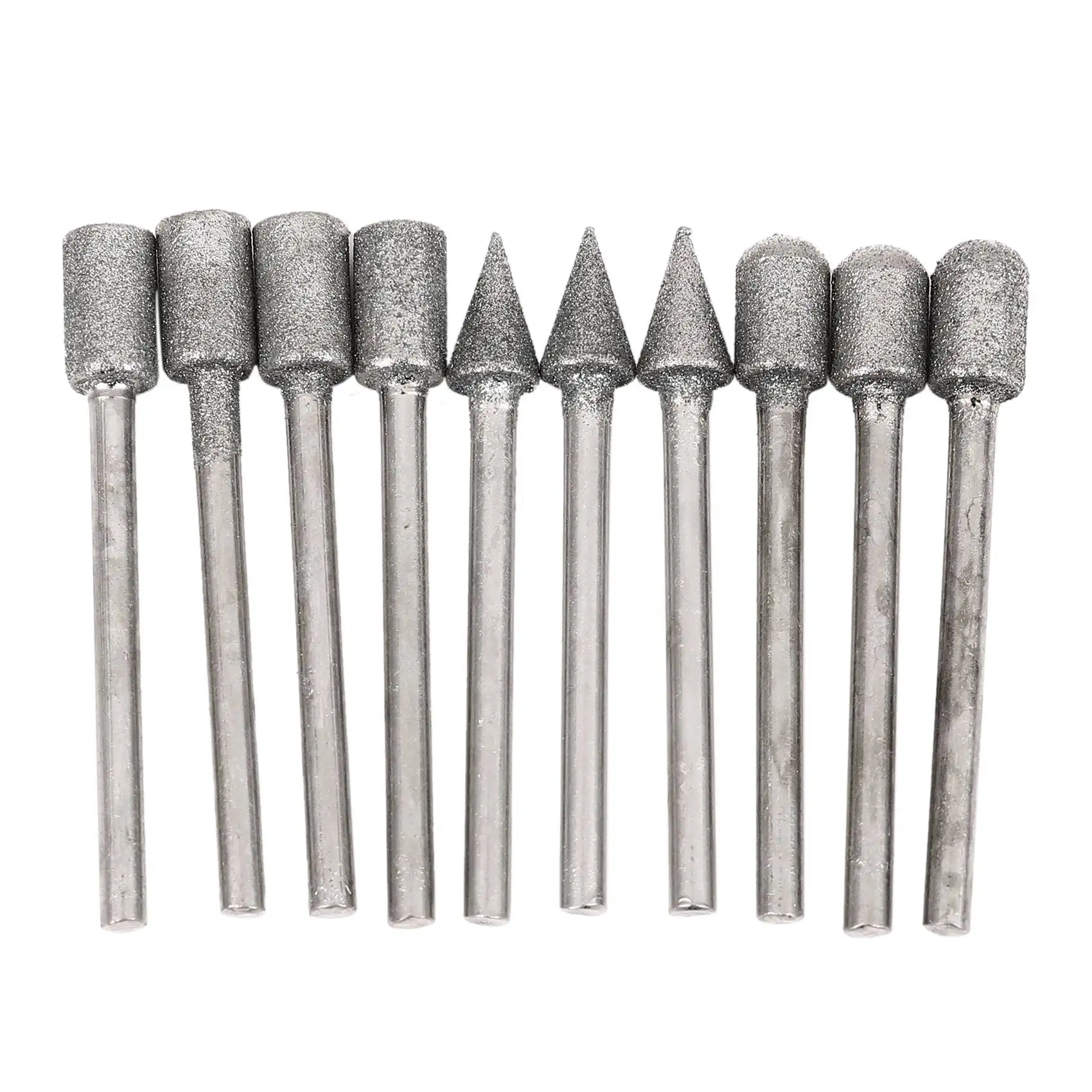 20Pcs 3mm Shank Diamond Grinding Burr Drill Bits Sets Kits For Rotary Tools