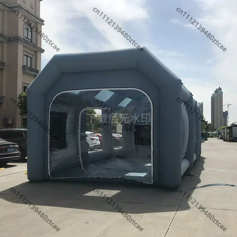 Outdoor Portable Inflatable Spray Paint Room, Foldable Mobile Car Spray Paint Tent, Waterproof Dustproof Inflatable Car Cover