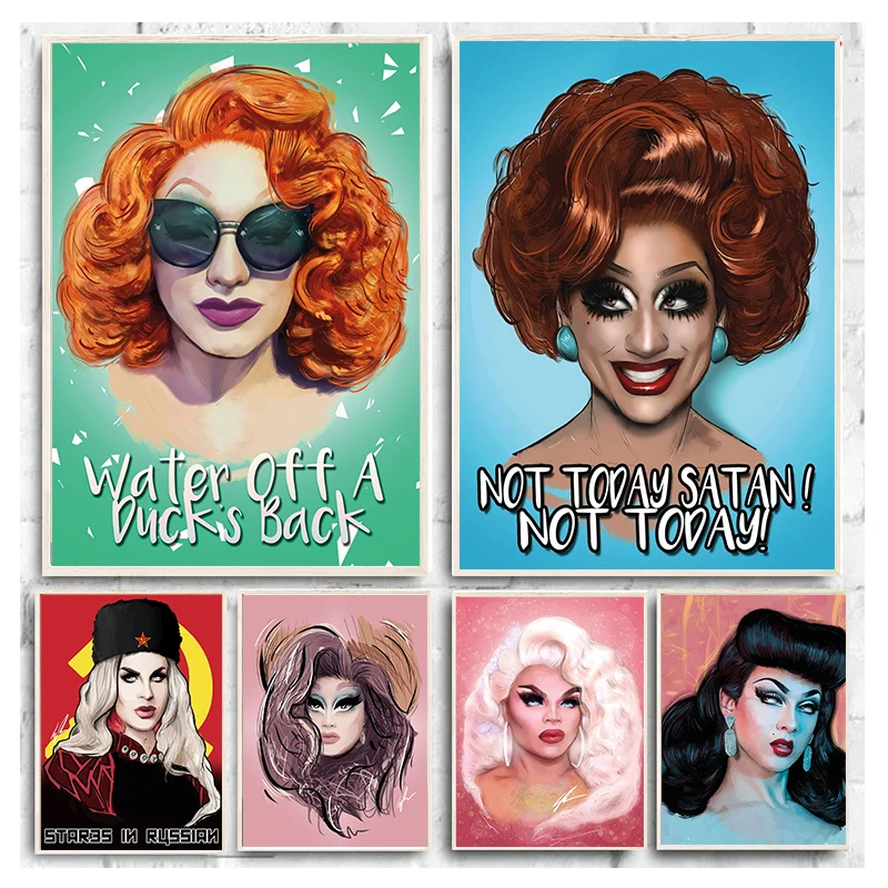 Drag Queens Rupauls Drag Race Posters Canvas Painting Prints Wall Art Pictures for Living Room Home Decor No Frame Cuadros