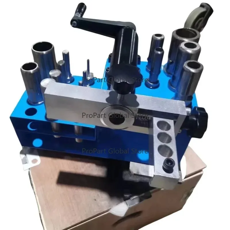 Blue Portable Workshop Hydraulic Rubber Hose Skiving Machine Stripping Tool 1/4-2inch Work Range for Hose Assembly Engine Core