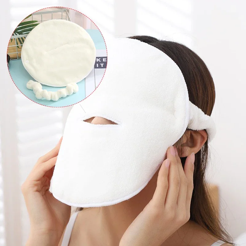 Gezicht-Vormige Handdoek Facial Handdoek Wit Hydraterende En Hydraterende Schoonheidssalon En Koud Warm Kompres Masker Verdikte Gezicht Handdoek