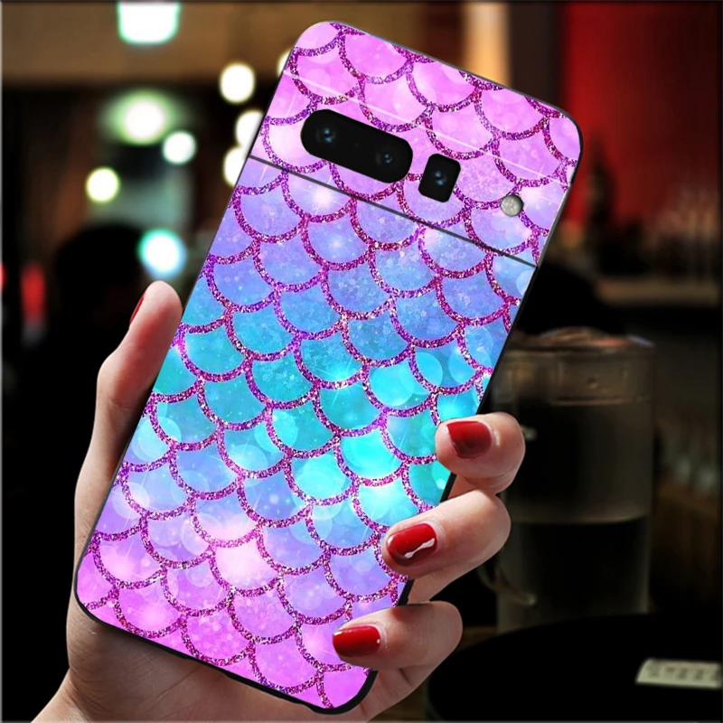 

Phone Case For Google Pixel 10 9 Pro XL 9A 8 7 6 Pro Pixel 8A 7A 6A Pixel 8 7 6 5 Mermaid Fish Scale