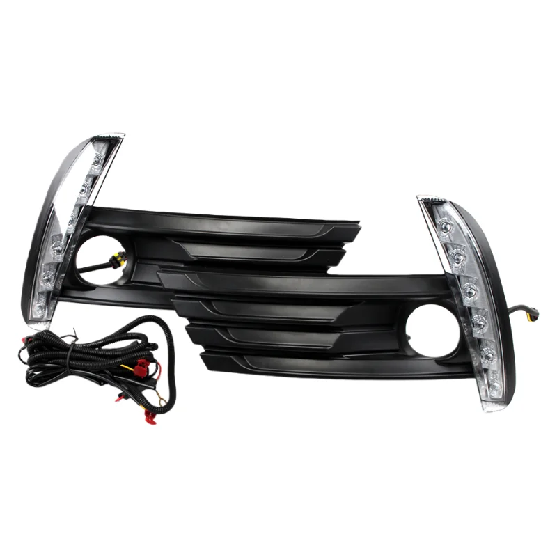 Left & Right Front Bumper LED Fog Light Complete Assembly Kit for Toyota Corolla 2017 2018, Full Set with Wiring Harness