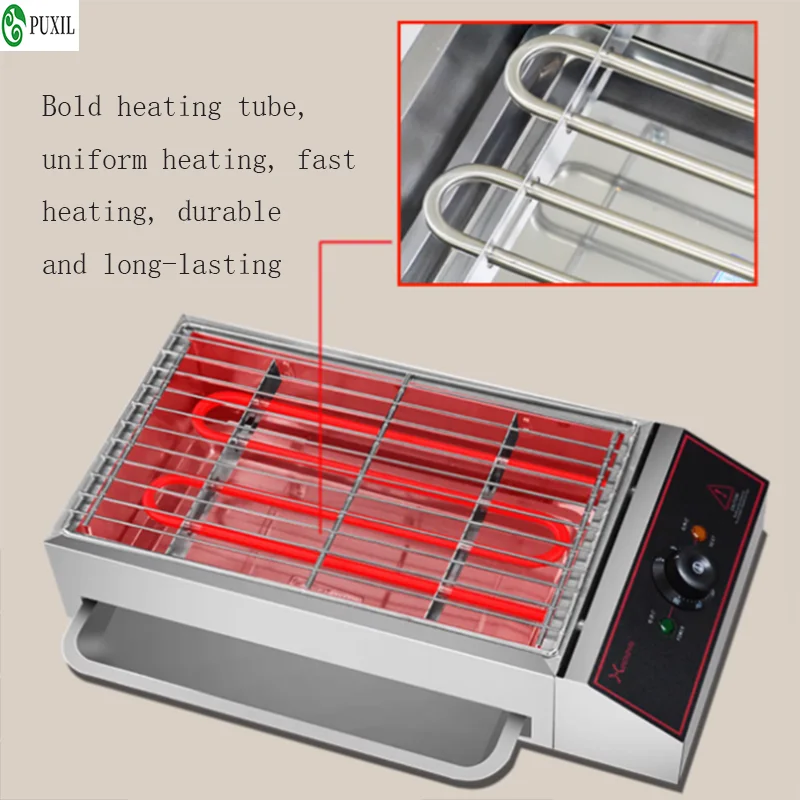 Griglia elettrica commerciale e domestica, barbecue senza fumo, pentola antiaderente e a risparmio energetico, uso multifunzionale