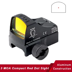 Tactical Docter Red Dot Sight Compact Mini Reflex Sights 3 MOA Reticle Pistol Optics Scope Hunting Rifle Optics Picatinny Rail