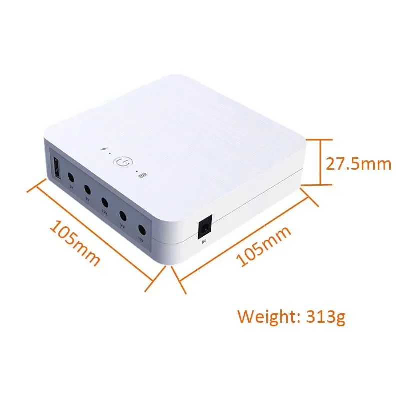 UPS Battery 12V 9V 5V 15V 24V 13200MAH 6 Output Ports for Router/monitor/cellphone/LED lights/Sound UPS Power Source