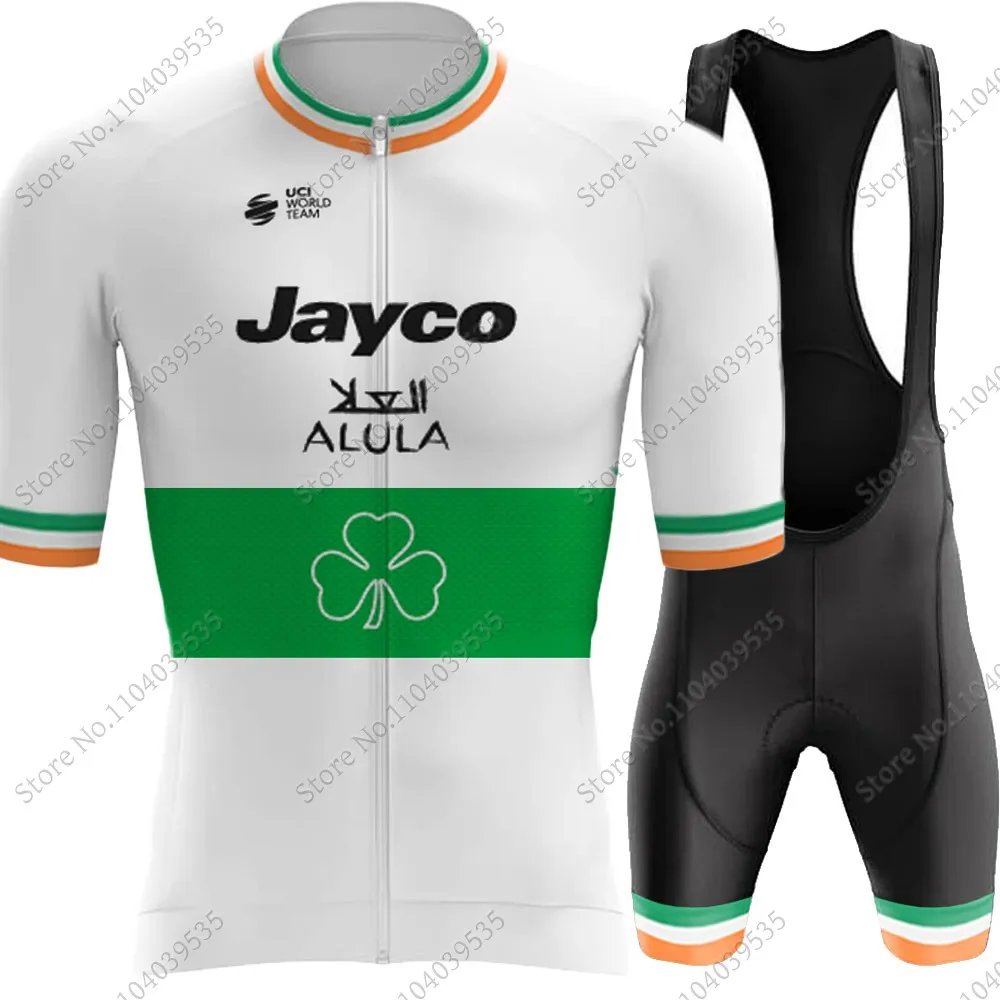 2024 Irish Jayco Alula Cycling Jersey Set Men Clothing Short Sleeve Bicycle Shirt Road Bike Suit MTB Wear Shorts MTB Ropa