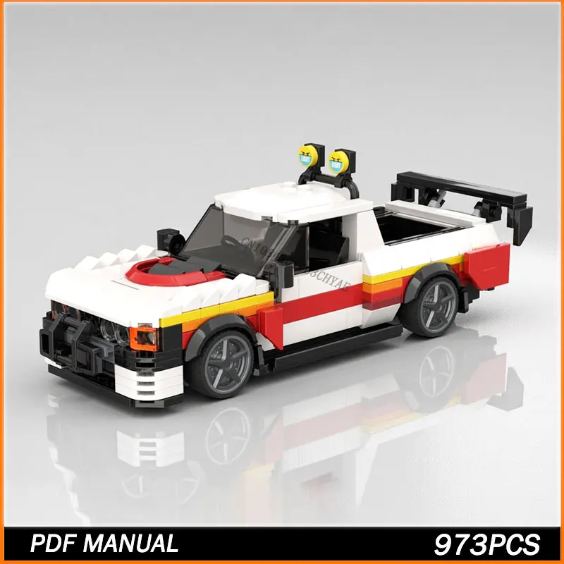 

Speed Racing Car Model MOC Building Bricks White Red Sports Sedan Modular Technology Children Holiday Gifts Assemble Toys