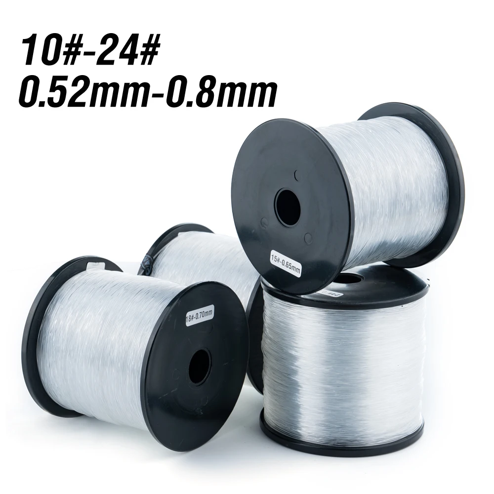500 m Nylon-Angelschnur, weit werfender Angeldraht, robuste, starke, klare Monofilamentschnur (35–90 lb) – Detail 1