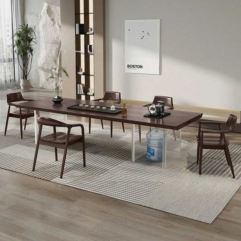 Modern Simple Solid Wood Floating Chair Modern Design Acrylic Floating Tea Table Office Home Furniture Zwevende Tafel FYFD