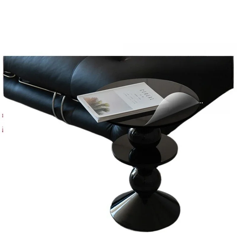 

Living room retro corner table, simple round balcony, small household, tea table