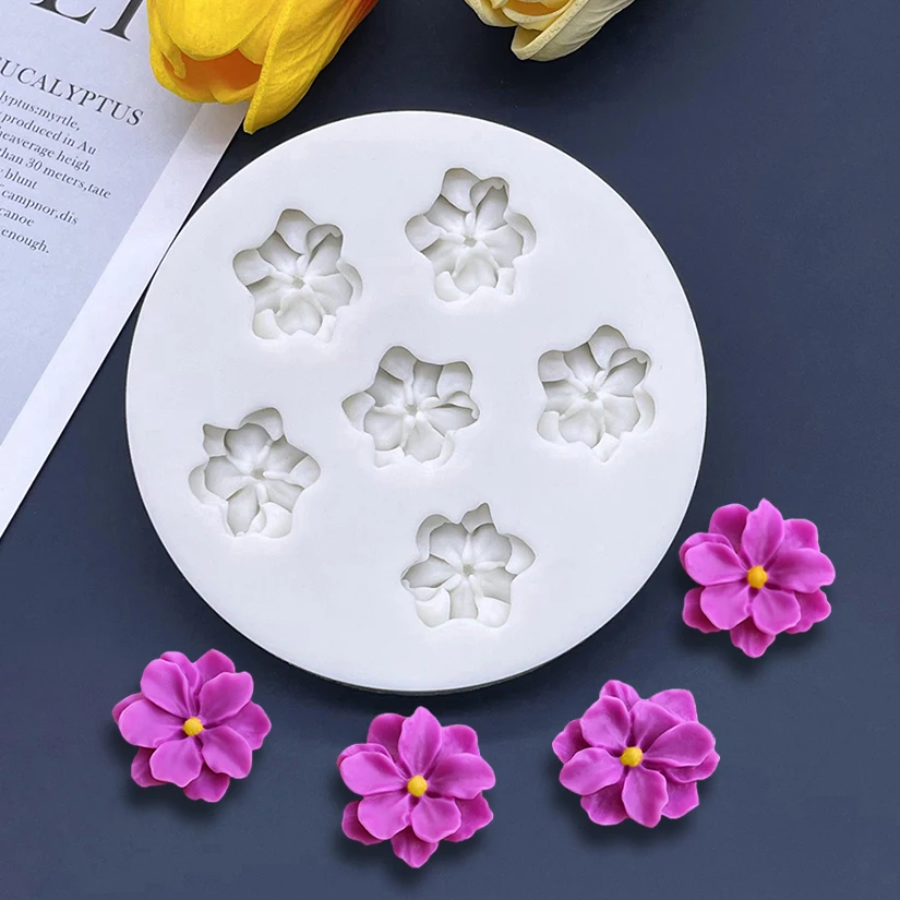 Molde de silicona con forma de rosa y flor, herramientas de resina, molde para figuras de azúcar y Chocolate, herramientas de decoración de pasteles y Fondant