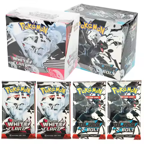 360Pcs English Pokemon Card Black Bolt White Flare Booster Box Battle Transaction Gift