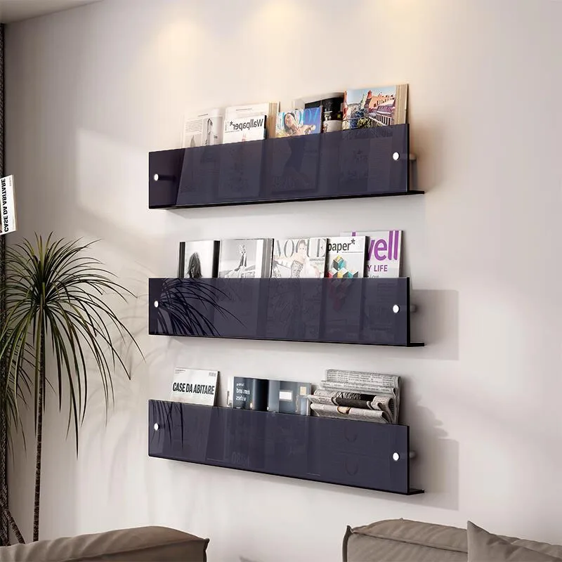 Acrylic Modern Magazine Racks Display Shelves Mobile Closet Magazine Racks Wall Minimalist Estante Para Livros Nordic Furnitures