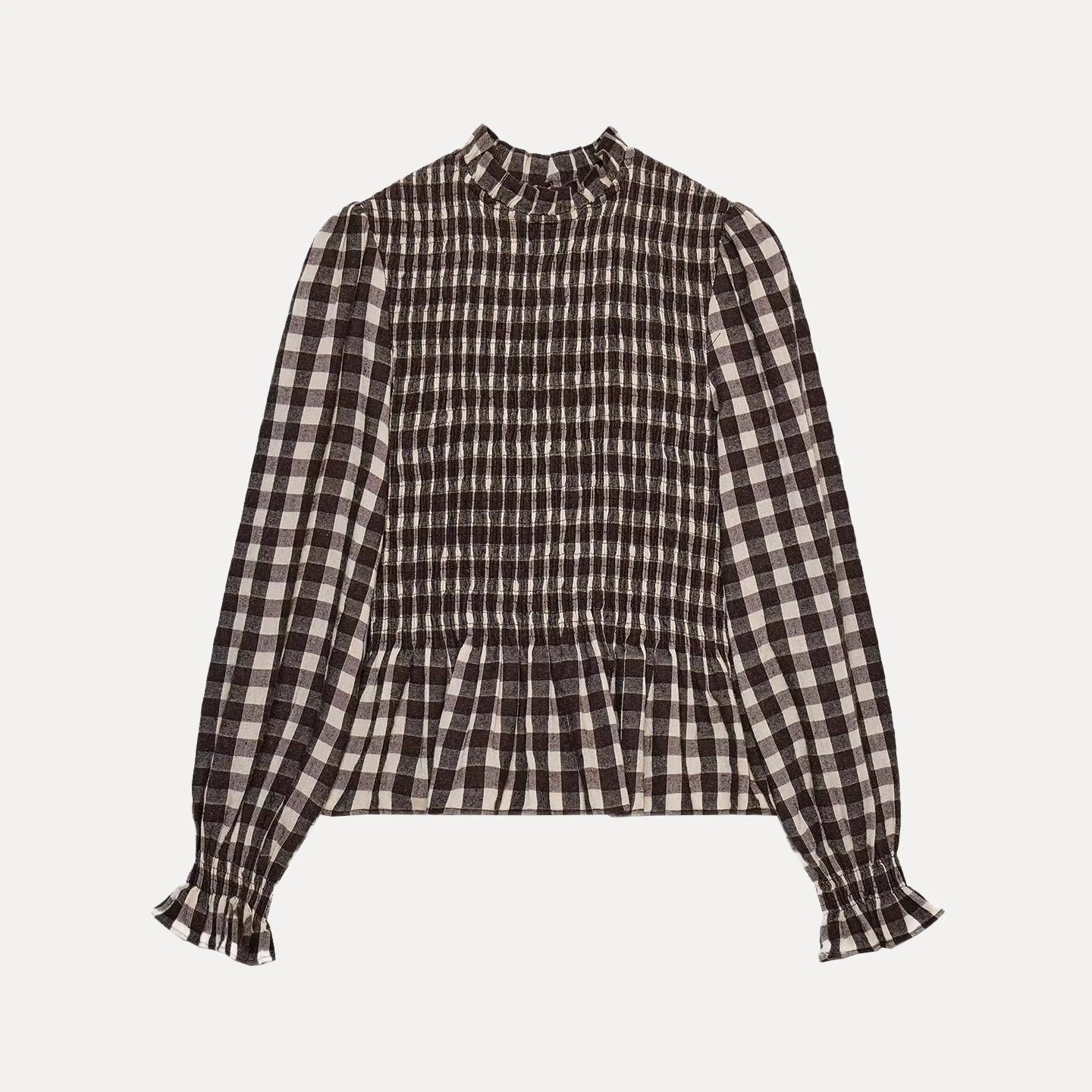 

2025 Winter New Women's Long Sve Layered Decorative Honeycomb id Pattern Top Faionable Women's Wear Daily irt