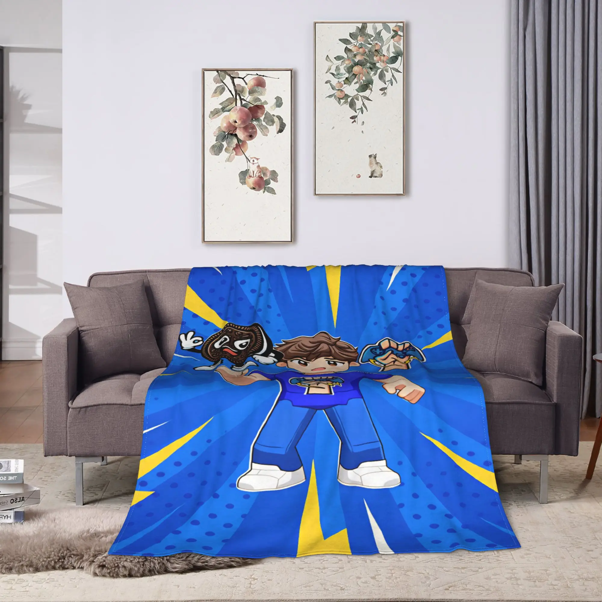 Milo And Chip Blankets Quality Soft Warm  Throw Blanket Winter Airplane Travel Bedroom Street Trend Bedspread