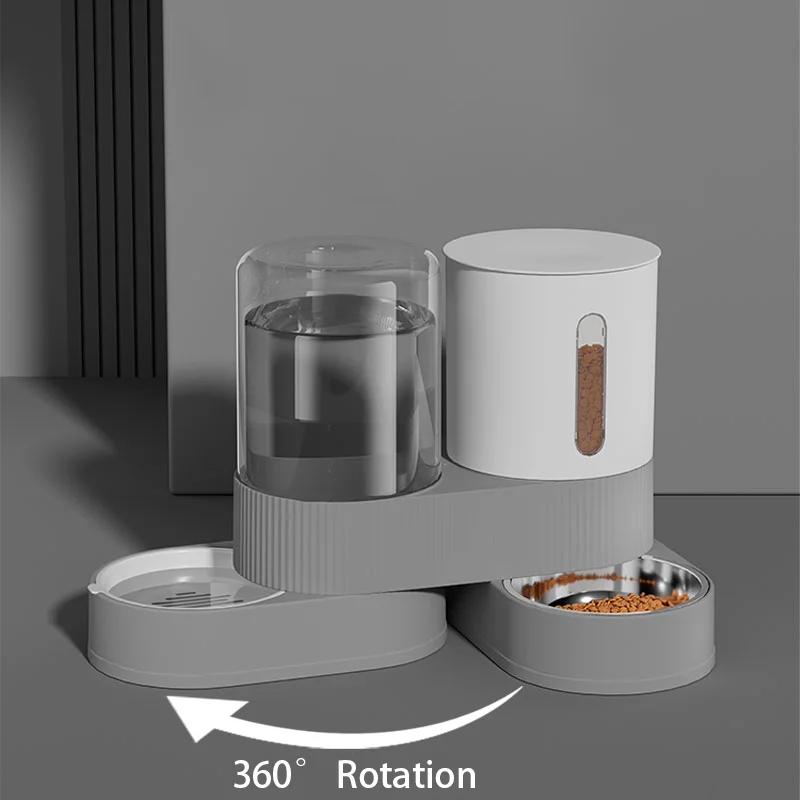 

2-in-1 Automatic New OEM/ODM Pet Feeder Dog Food Dispenser Cat Dog Feeder Pet Bowl Set Large Capacity with Water Dispenser
