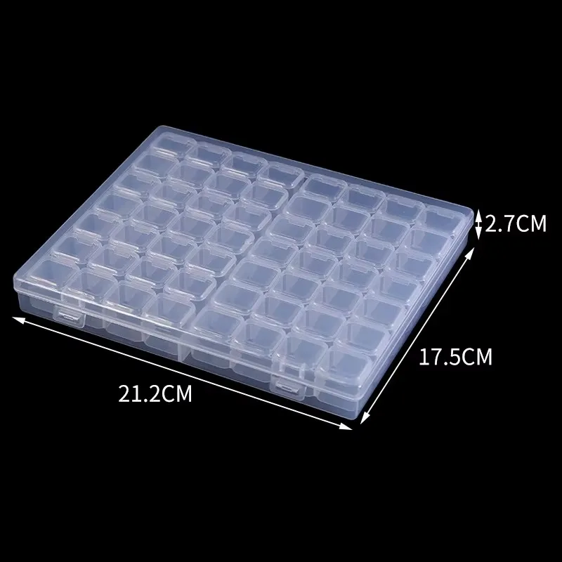 Leere Aufbewahrungsbox für Nagelkunst, Dekoration, 28 Fächer, Nagelglitzer, Strass, Kristallperlen, Zubehör, Behälter, Nagelwerkzeug