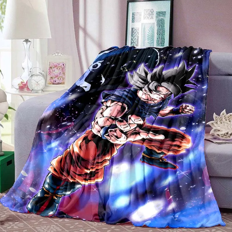 Dragon Ball Print Blanket Warm  Comfortable Flannel Blanket for Bedrooms, Sofas, Beds, Chairs, Picnics, Travel -LXR20