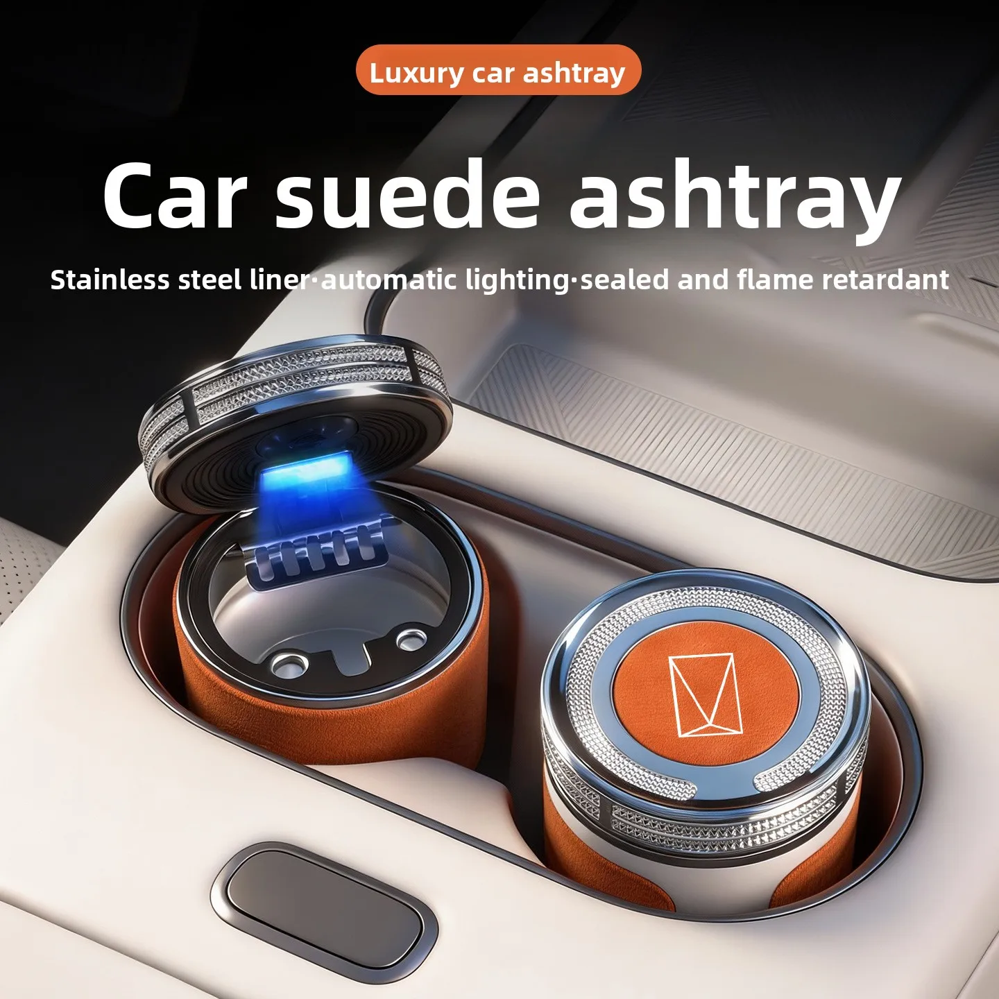 

Car Ashtray Ceramic Cigarette Ash Holds Cup LED Light Automotive Ashtray ForAVATR 11 12 Avita ESV Car Accessories
