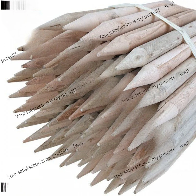 Pile tip lofting round wood marking fixed-point measurement pay-out project Taibao construction site measurement grid wheat pile