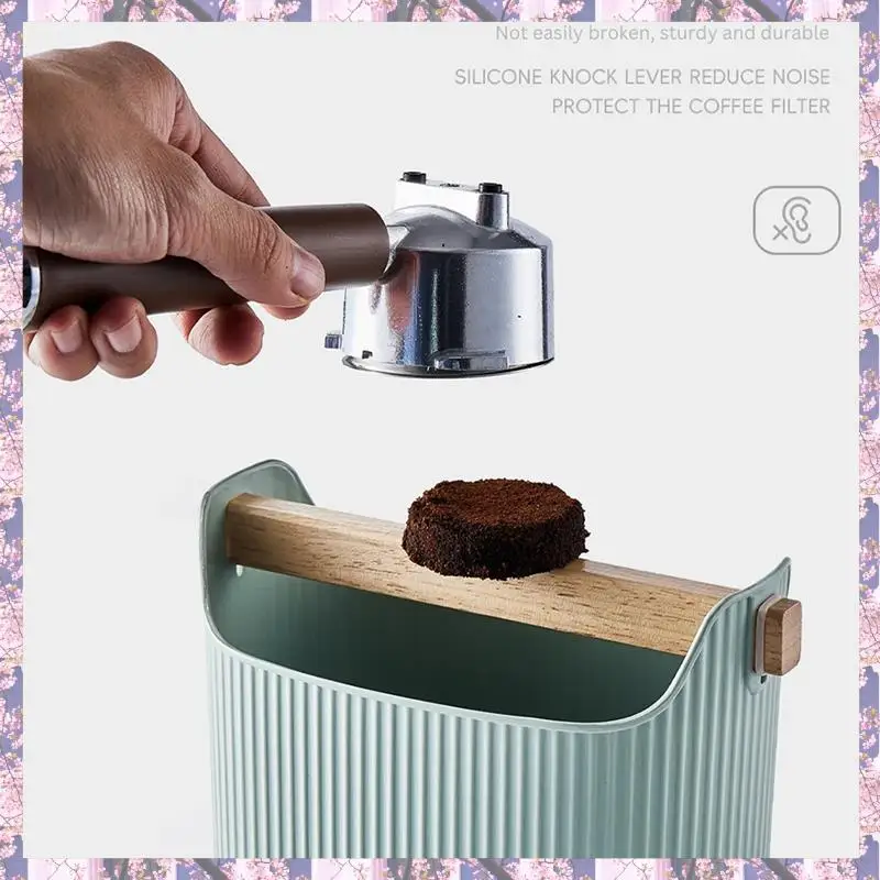 L73A 2025-Coffee Knock Box Large Capacity Espresso Grounds Container Powder Beveled Residue Dump Bucket Maker Tools