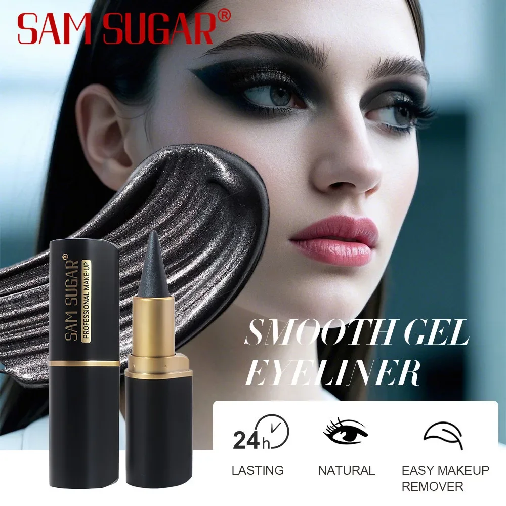 Czarny, długotrwały eyeliner w pisaku, 24-godzinny wodoodporny żelowy kosmetyk do makijażu, szybkoschnący konturówka do ust, rozświetlacz do efektu smokey eye.