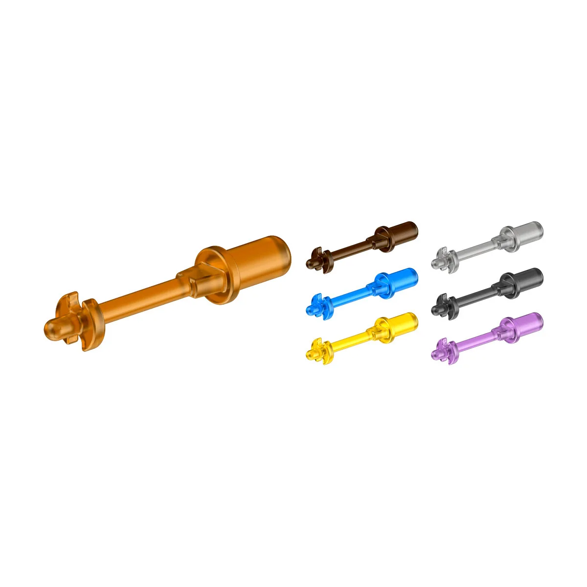 [417Pcs][50g] MOC Model 18745 Interlocking Ski Pole With Handle 3L 90540, Children DIY STEM Building Blocks Toy