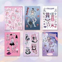 2024 Cute Equal Replacement Stickers New Korean Style Character Pocket Stickers Mobile Phone Case Decoration