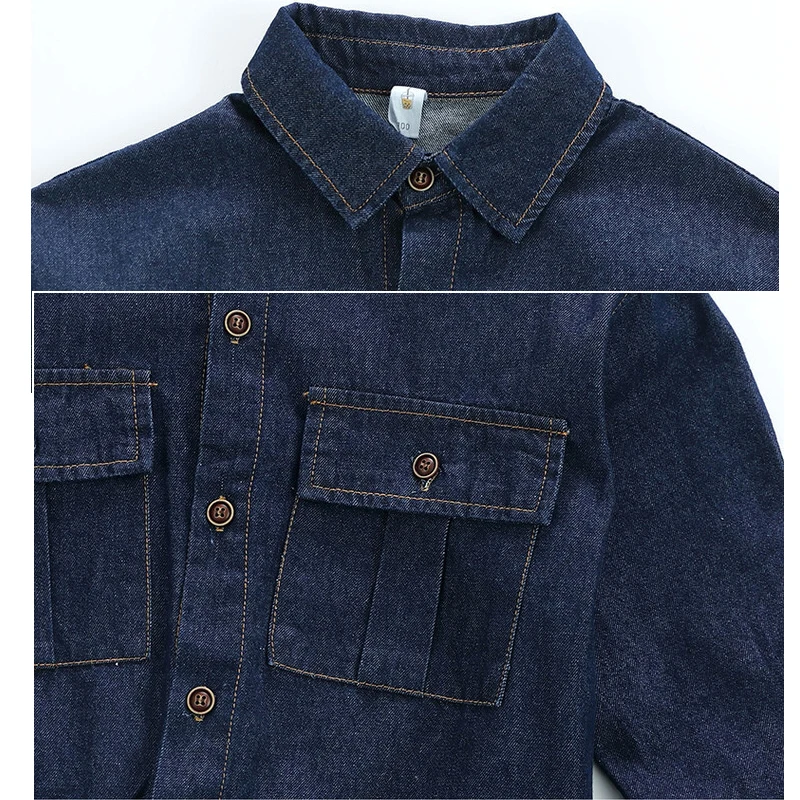 2025 Spring Autumn Baby Boys Blue Cowboy Sport Suit Children Solid Color Denim Jacket Coat+Jeans Long Pants Two-piece Set