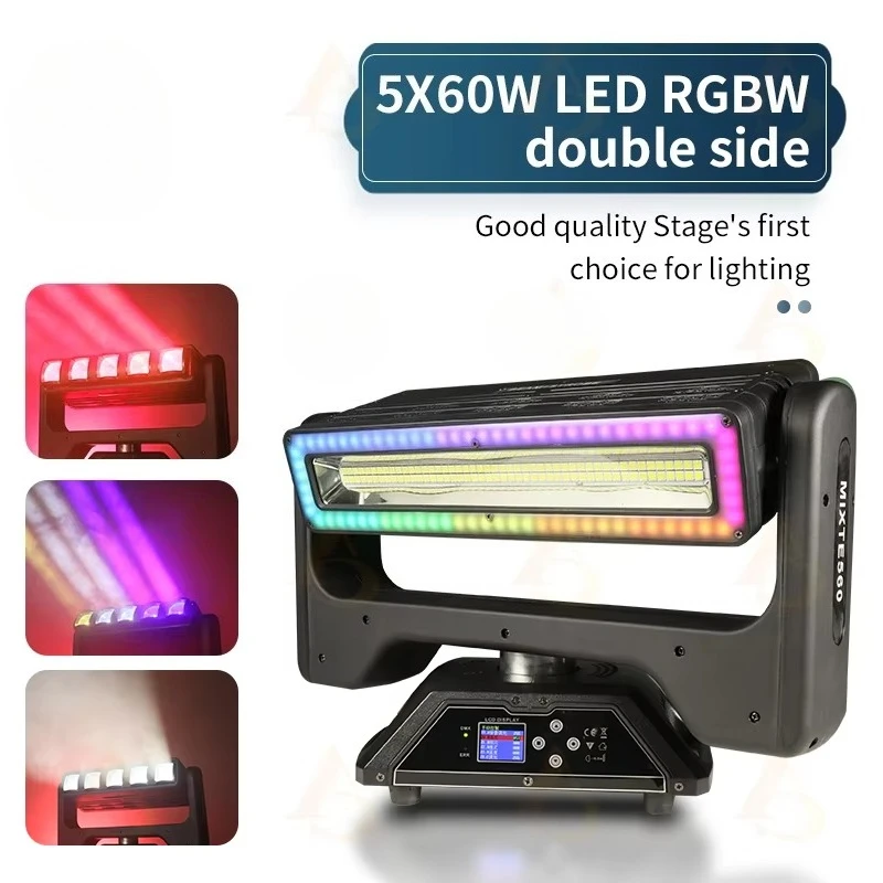 منتج جديد مخصص 5x60 واط Rgbw Led بكسل شعاع تتحرك رئيس ضوء لحفل الزفاف Luces Dj