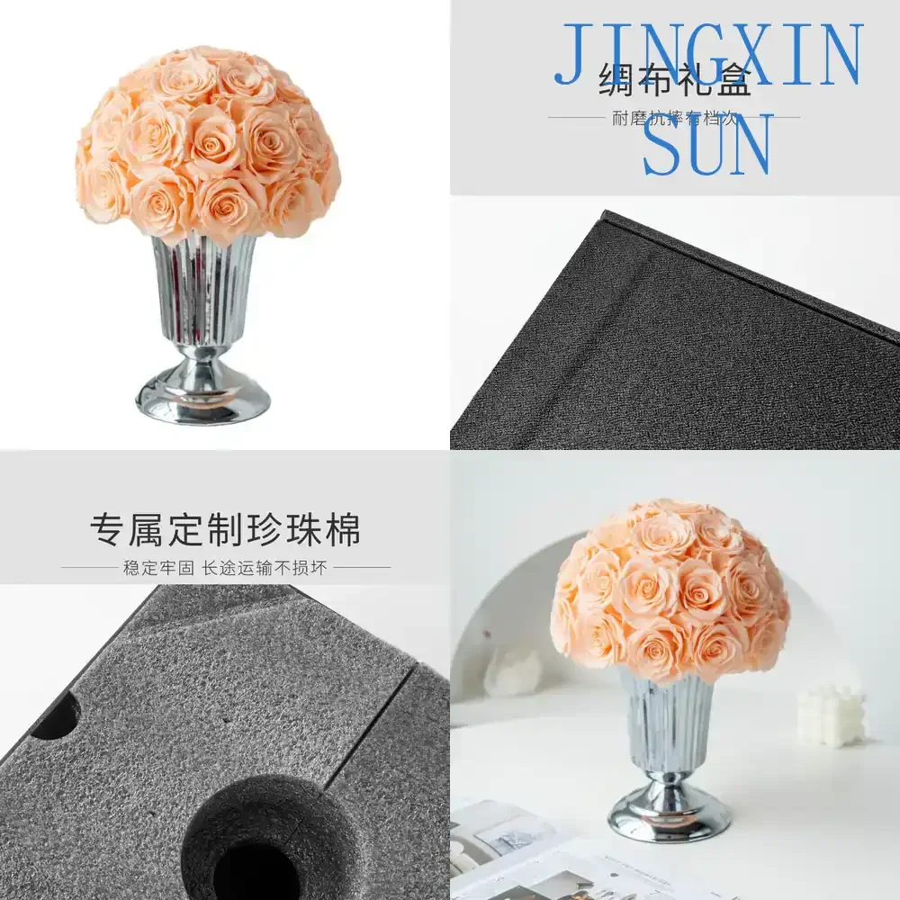 Eternal Flower Rose for Table Decoration European American Style High End Dried Flower Arrangement Finished Product Wholesale