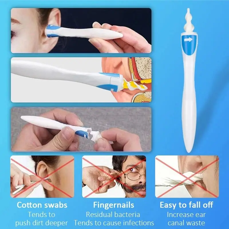 Spiral Ear Oil Remover Portable Soft Ear Oil Remover For Adults And Children Ear Wax Cleaning Tool 16 Head Ear Wax Cleaning Tool image 3