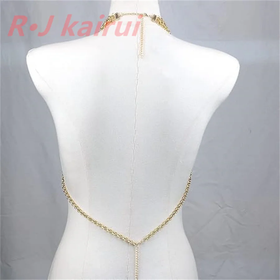 RJ Style Women Fashion Gold Layered Chain Jewelry Fake Collar Chains Body Chains Jewelry 2 Colors