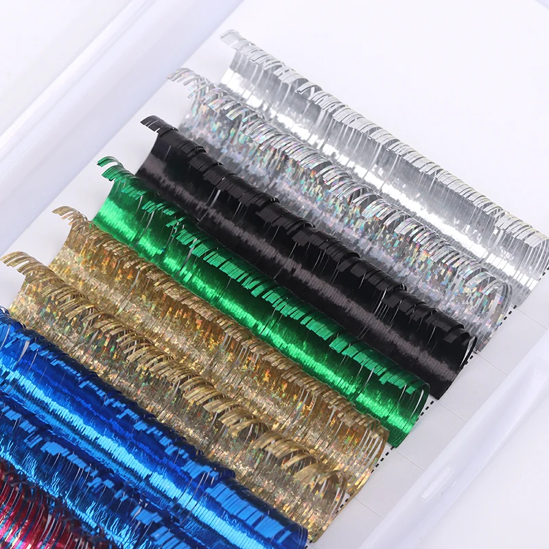 Good Quality Eyelash Decorate 12Rows Shiny Colorful Holographic Eyelash Extension Soft Natural