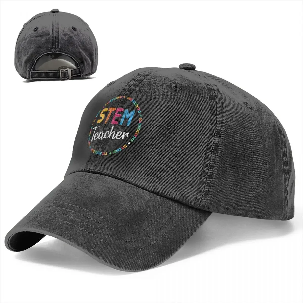 Vintage Think Outside The Box STEM Teacher Baseball Caps Men Women Distressed Snapback Hat Outdoor Running Gift Hats