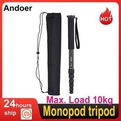 Andoer A-555/A-666 Monopod Unipod Stick 6-Section Aluminum Alloy for Nikon Canon Sony Pentax Camera Max. Load 10kg / 22lbs