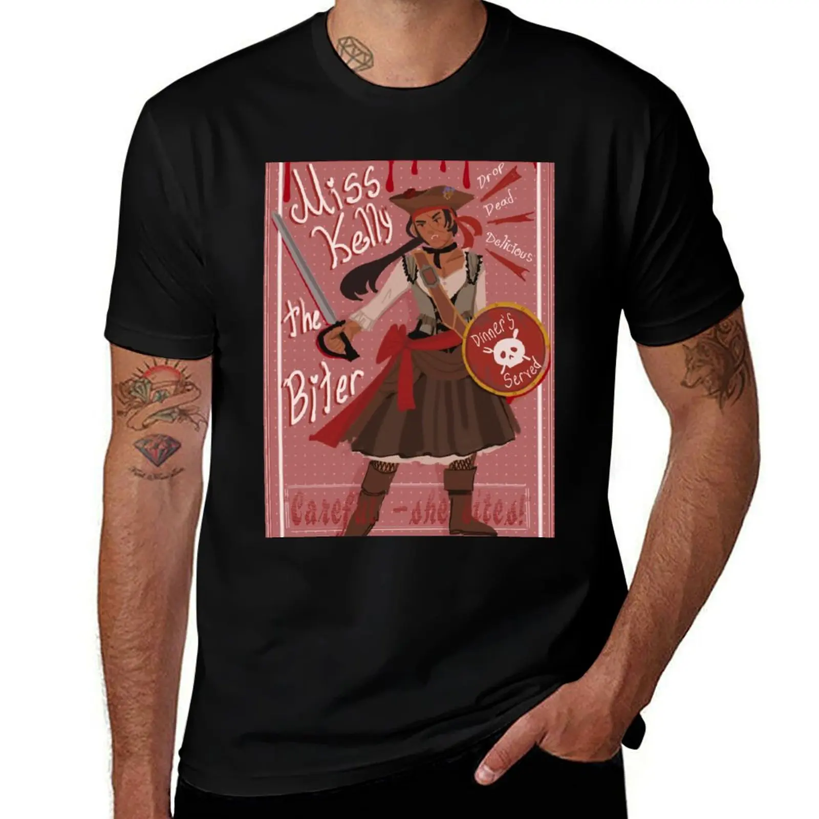 Miss Kelly the Biter! T-Shirt Large Size Loose Casual Tee T-Shirt
