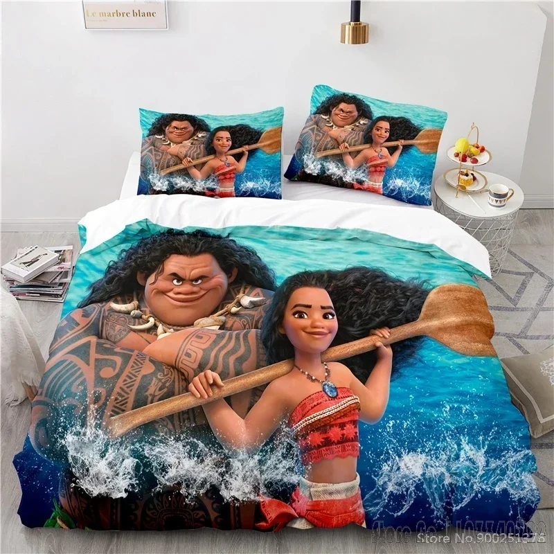 

Cartoon Moana Love Child Duvet Cover Set HD Comforter Cover Bedclothes for Kids Bedding Sets Bedroom Decor