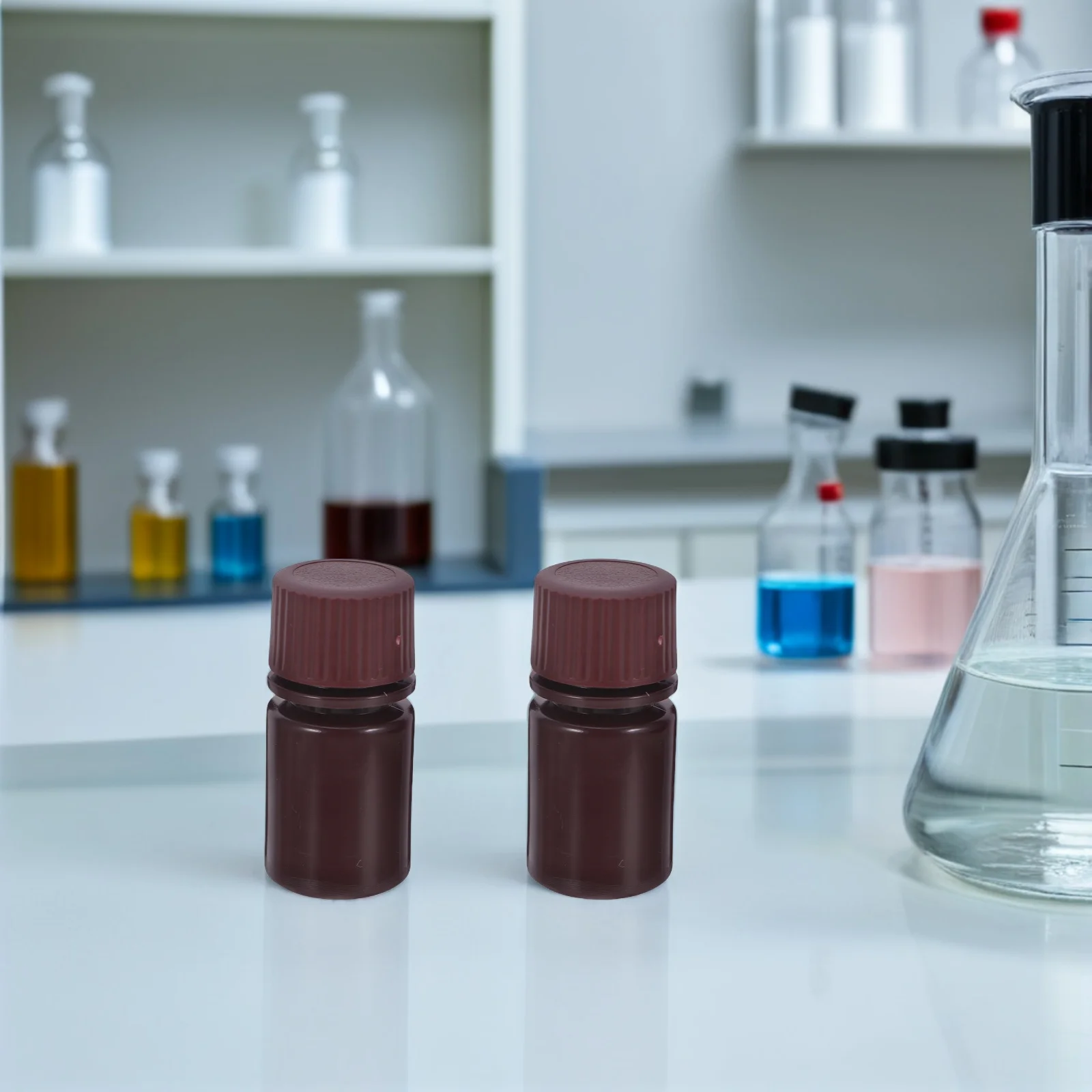 

Wide Mouth Reagent Bottle High Temperature Resistance Brown Plastic Lab Bottles for Water Samples Acid Alkali Sealing Small