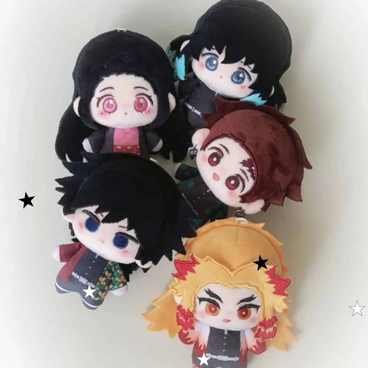 

10cm Anime Demon Slayer Corps Plushie Set Soft Stuffed Pendant Cute Cartoon Figure Keychain Bag Cosplay Birthday Xmas Gift