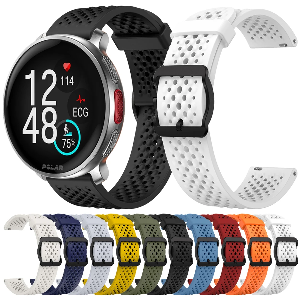 For POLAR Vantage V3 V2 M/M2 Sport Watchband Soft Silicone 22mm Watch Strap for POLAR Grit X Pro Titan Replacement Bracelet Belt