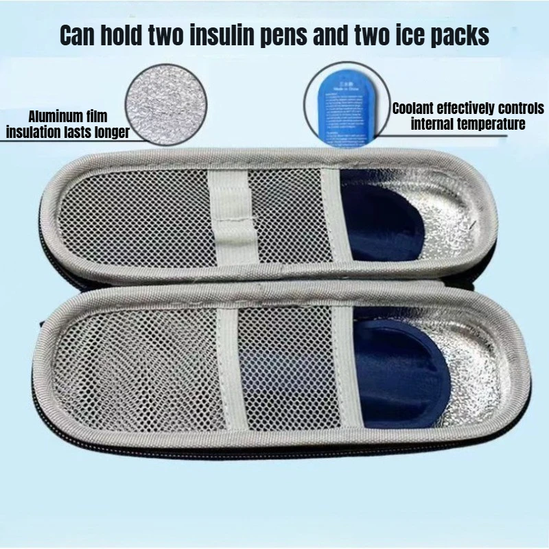 Portable Cooling Ice Bags with Insulin Container Gel Ice Bag Travel Set for Diabetic Outdoor Use Ice Cooler Pack Storage view 3