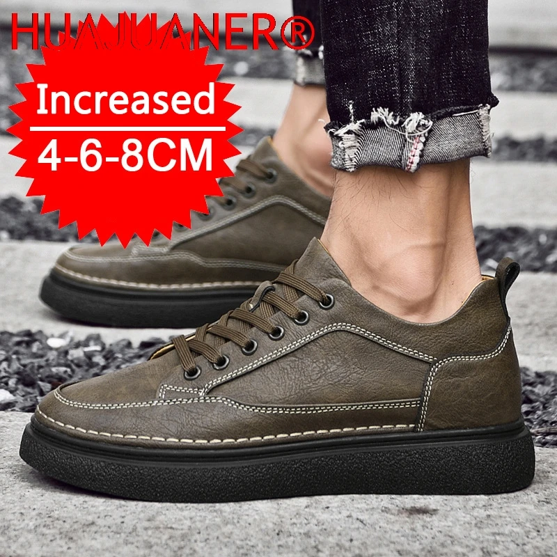 

Men Sneakers Elevator Shoes Man Breathable Sports Casual Board Shoes Comfortable Platform Men Hidden Inner Heightening Shoes 8cm