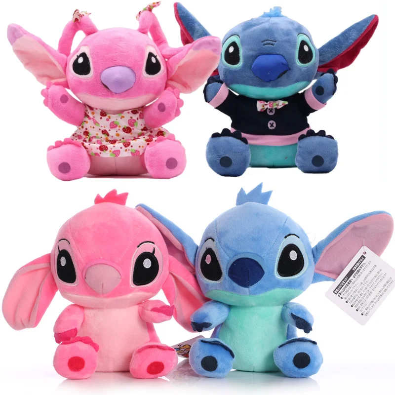 Disney Stitch-muñeco de peluche de Lilo & Stitch para niños, muñeco de peluche de Anime, regalo de cumpleaños