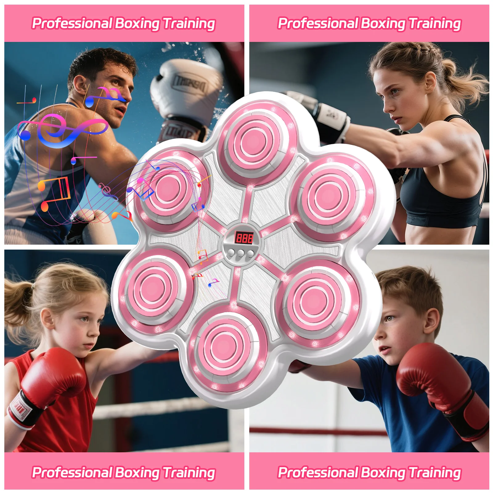 Objetivo de perforación montado en la pared con música inteligente: interacción entre padres e hijos, el regalo de cumpleaños perfecto para niños mayores de 3 años