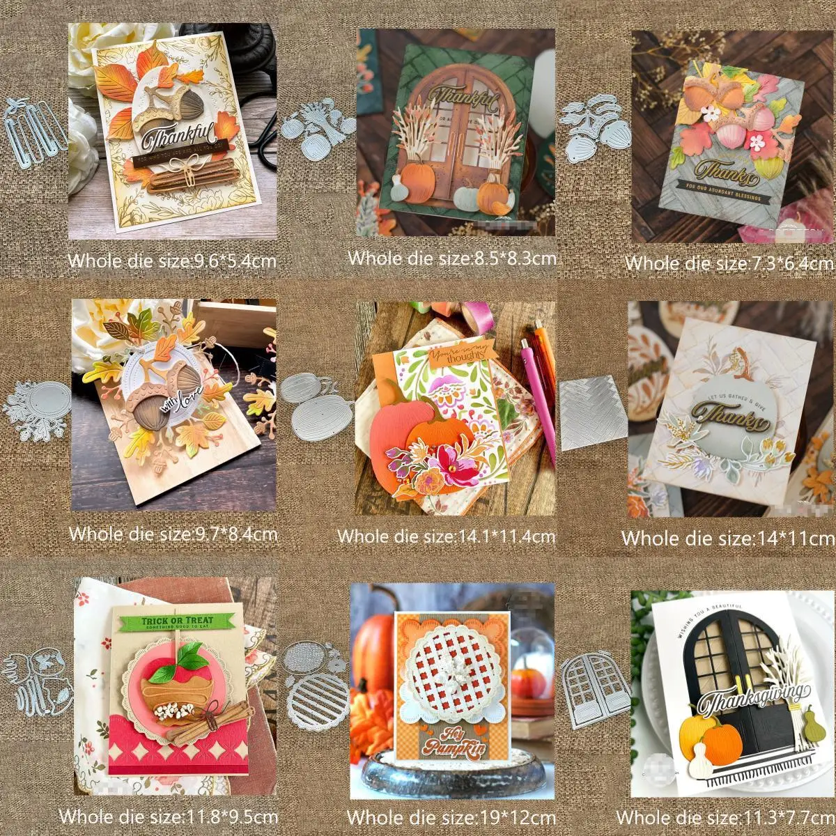 XLDesign-Molde de plantilla de Metal para manualidades, troquel de corte, tuerca, calabaza, manzana, hierba, anillo, álbum de recortes, troquelado, álbum, tarjeta de papel, grabado artesanal