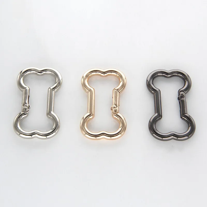 10 pcs Inside Bone ring buckle Diameter Carabiner Clip Snap Hooks Zinc Alloy Spring Rings Buckles DIY Accessory Light