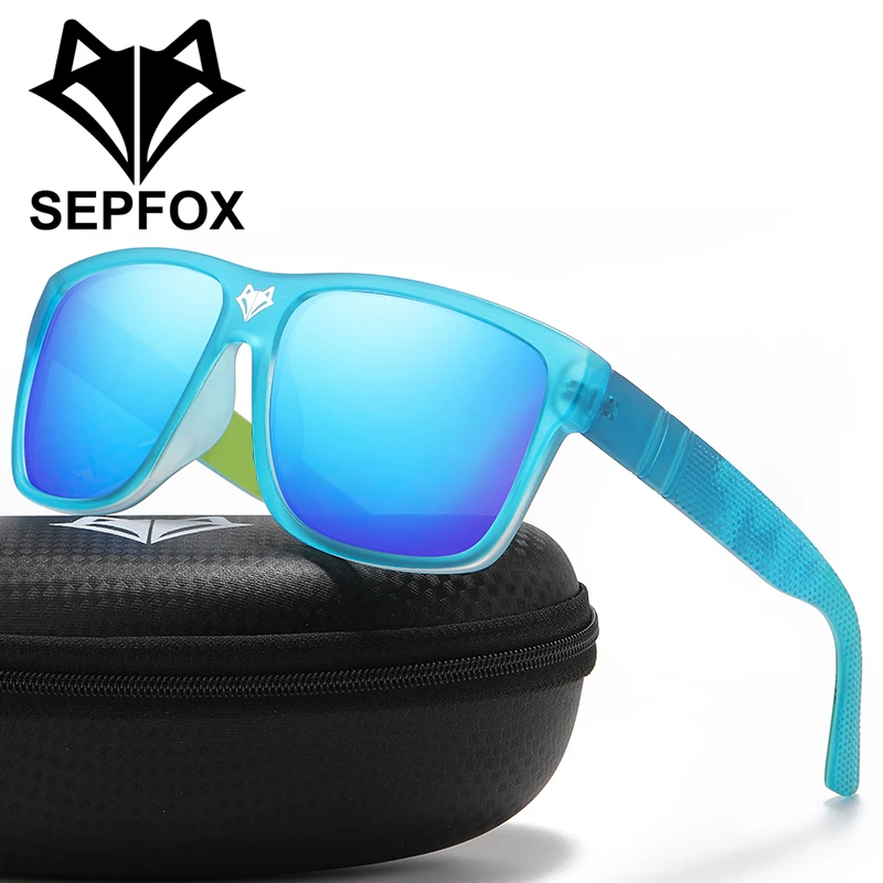 

SEPFOX Men Polarized Glasses For Fishing Hiking Running Driving Cycling Mirrored UV400 Sunglasses For Sports Goggles With Box