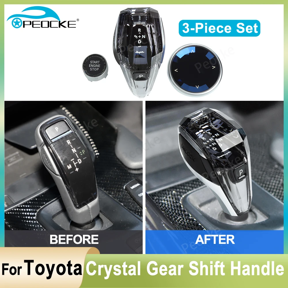 Crystal Car Gear Shift Knob for Toyota Supra A90 A91 Gearbox Lever Head MK4 MK5 2019-2022 Crystal Transmission Handle LHD RHD